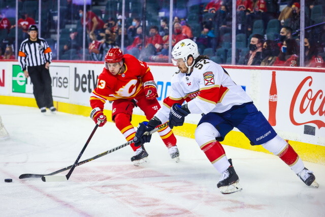 The Calgary Flames taking a run at a MacKenzie Weegar extension. Aston-Reese's PTO with the Toronto Maple Leafs and RFA Rasmus Sandin.