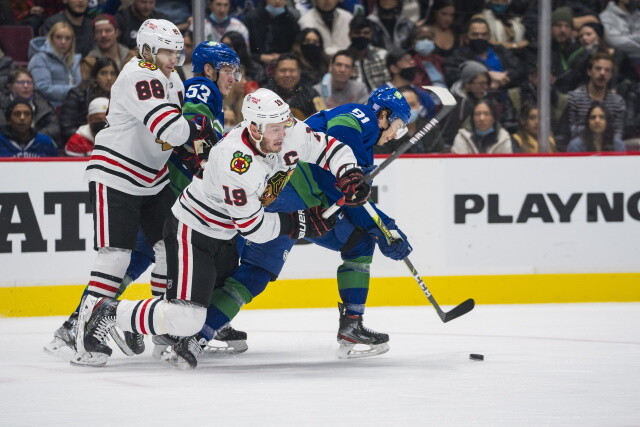 What the Blackhawks could fetch for Patrick Kane and Jonathan Toews. Could the Red Wings go after Bo Horvat to replace Dyland Larkin?