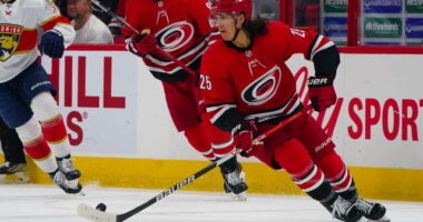The Carolina Hurricanes are talking to multiple teams about Ethan Bear, and it's possible something could go down today.
