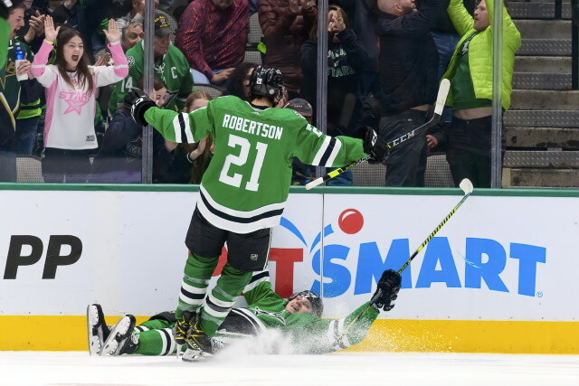 The Dallas Stars have re-signed forward Jason Robertson to a four-year contract with a $7.75 million salary cap hit.