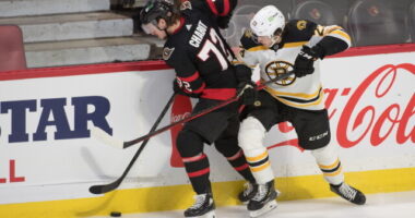 The Ottawa Senators search for blue line help could pick up even further. The Latest on Mitchell Miller's contract with the Boston Bruins.