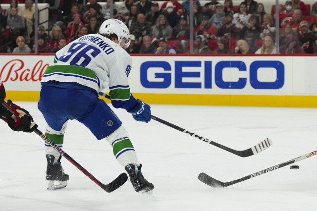 The Vancouver Canucks have met with Andrei Kuzmenko's agent, something they haven't done lately with Bo Horvat's.