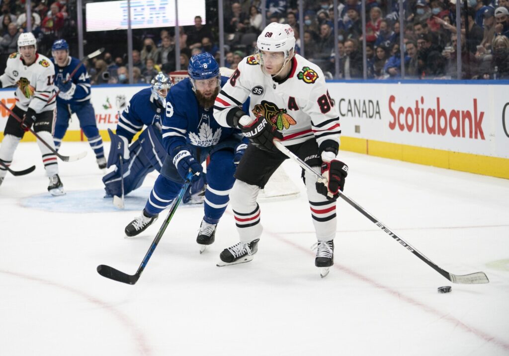 If Patrick Kane decides to waive his no-movement clause, he reportedly lists the Toronto Maple Leafs and New York Rangers as places he'd consider.