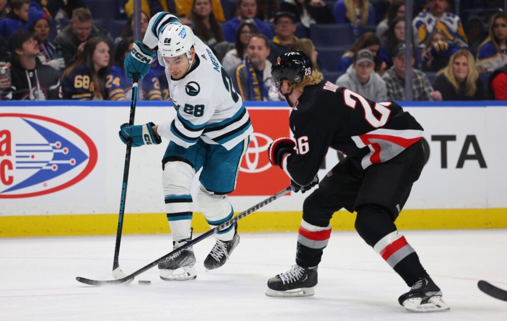 Should the Buffalo Sabres be interested in San Jose Sharks pending RFA Timo Meier and should they pay the price for him?