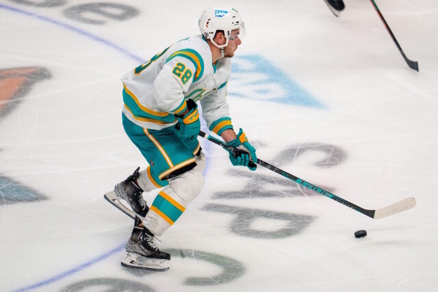 The Vegas Golden Knights were out in the morning on Timo Meier. The San Jose Sharks weren't comfortable with eight years. Nine player trades.