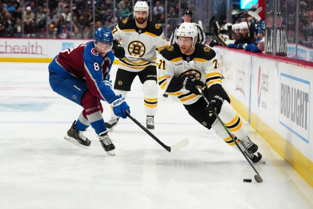 The Boston Bruins have some trade candidates to help clear some salary. Potential second-line center options for the Colorado Avalanche.