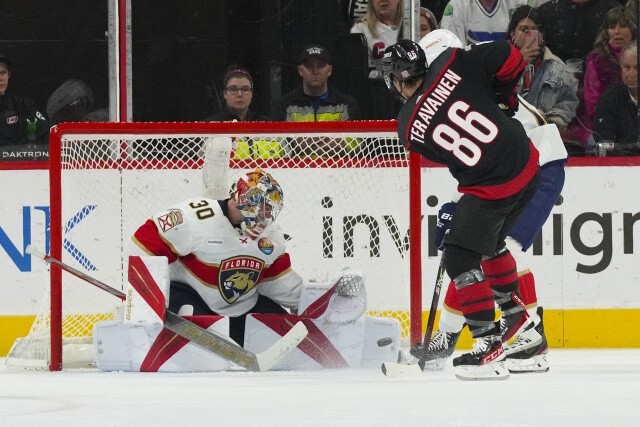 Teuvo Teravainen returns for Game 1. New Ottawa Senators owner(s) should be known next week. Hampus Lindholm had a fractured foot.