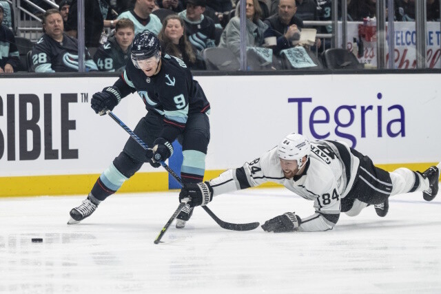 No talks between the LA Kings and Vladislav Gavrikov yet. Keys to the offseason for the Seattle Kraken, free agents and cap projections.