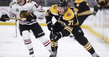 The Boston Bruins are trading Taylor Hall and the rights to pending UFA Nick Foligno to the Chicago Blackhawks for the rights to RFAs Ian Mitchell and Alec Regula.