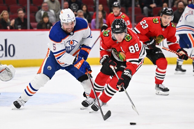 Potential trade targets for the Chicago Blackhawks.  The Oilers need a top-four upgrade, but free agent options and cap space may not allow it.