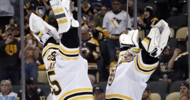 Do the Boston Bruins consider breaking up last season best goaltending tandem of Linus Ullmark and Jeremy Swayman?