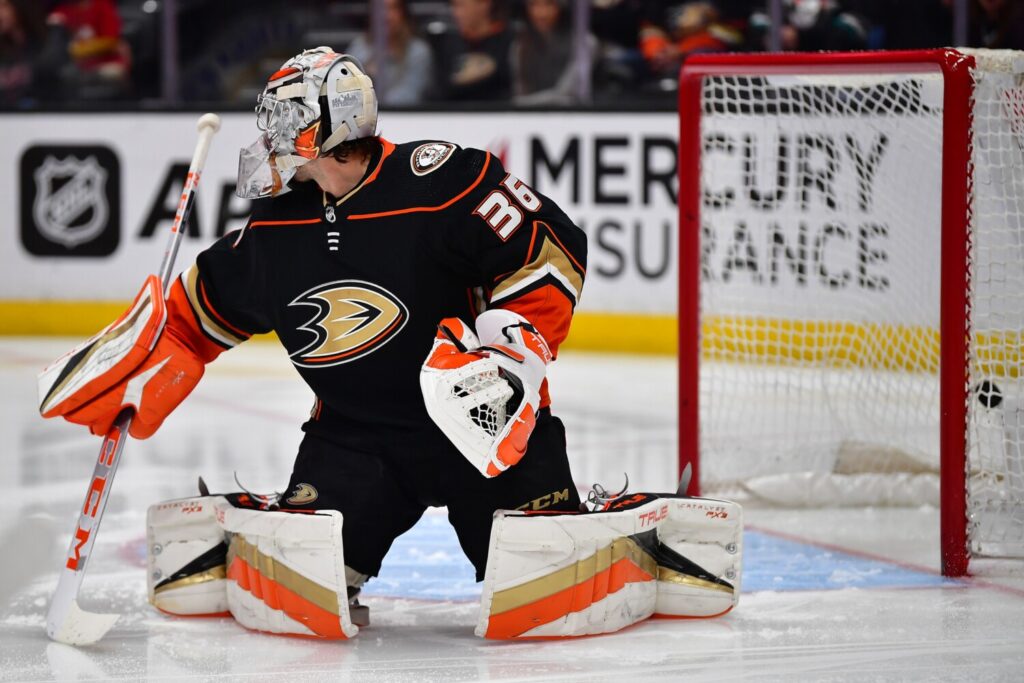 John Gibson is willing to be patient but the Anaheim Ducks are having a hard time finding teams willing to go to their high asking price.