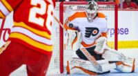 Offseason trade rumors didn't bother Travis Sanheim and Carter Hart. Little talk lately between the Calgary Flames and Elias Lindholm.
