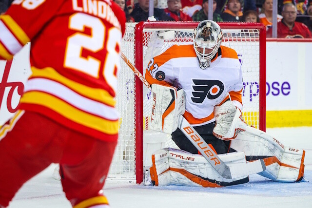 Offseason trade rumors didn't bother Travis Sanheim and Carter Hart. Little talk lately between the Calgary Flames and Elias Lindholm.