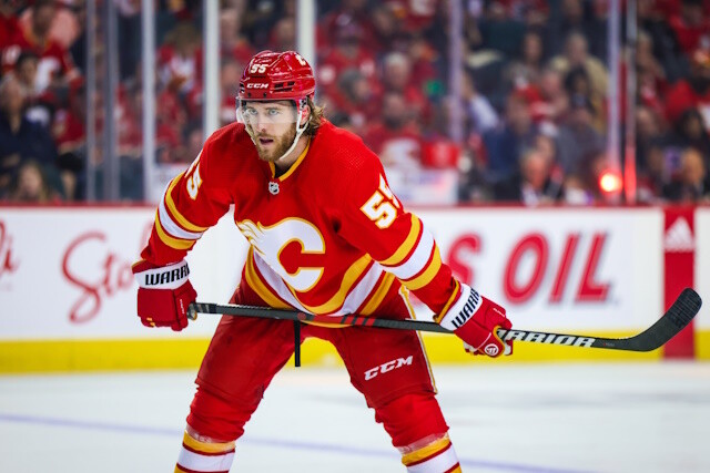 Calgary Flames defenseman Noah Hanifin said he's willing to talk in-season and will leave that to his agent as he focuses on the season.