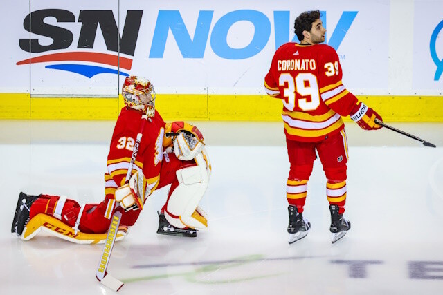 The Flames are sticking to their plan of given the youngsters a chance in camp and not looking to add PTOs at the moment.