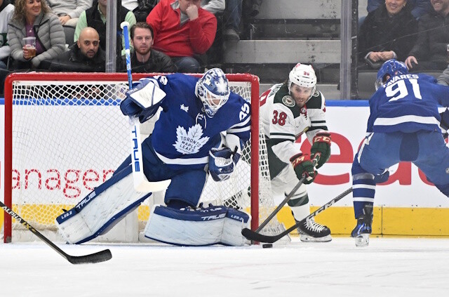 The Minnesota Wild and Ryan Hartman working on an extension. Could the Toronto Maple Leafs start with three goalies?