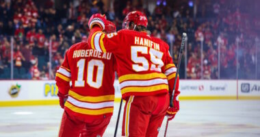 The Calgary Flames and Noah Hanifin will give things a few weeks. Do they give Dustin Wolf a shot. They need to get Jonathan Huberdeau going.
