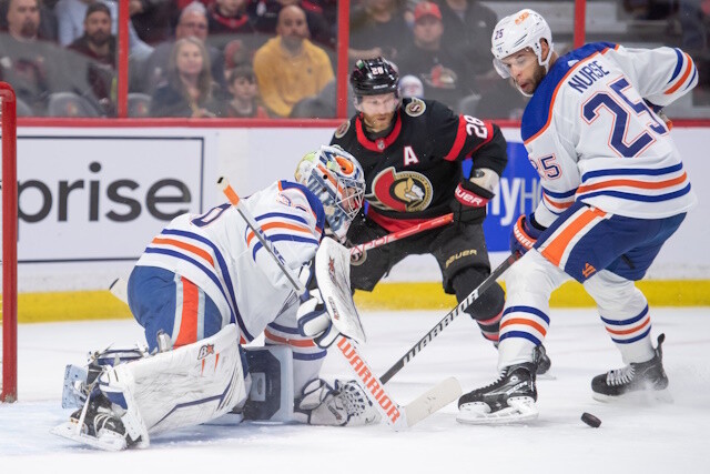 Maple Leafs, Canucks need some blue line help. Could the Oilers recall Jack Campbell? Options for the Ottawa Senators to gain some cap space.