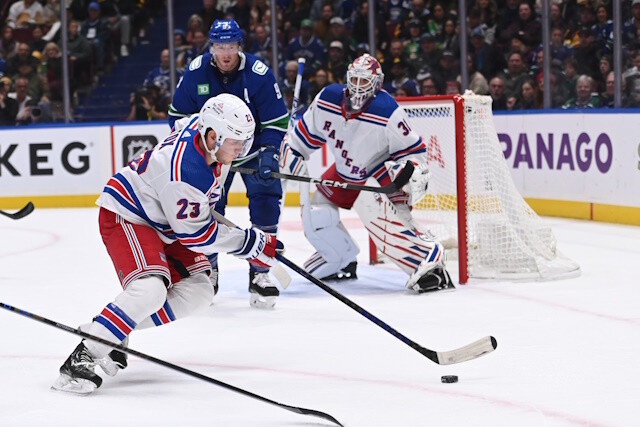 Alex Killorn getting close. Adam Fox leaves after a collision with Aho. Timothy Liljegren will miss significant time.