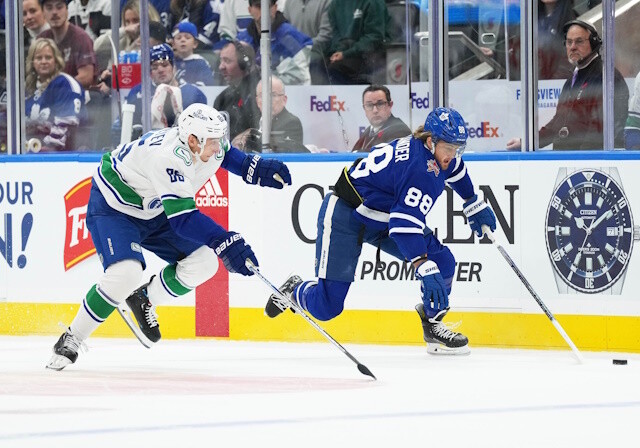 Talks between the Toronto Maple Leafs and William Nylander continue, but it's quiet between the Vancouver Canucks and Elias Pettersson.