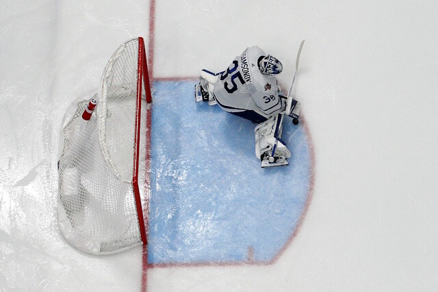 Teams don't think the Toronto Maple Leafs have a lot of enthusiasm for the goalie market. They may want to wait until Joseph Woll is healthy.