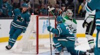 Jake Oettinger taking shot. Plenty of injured Minnesota Wild. Logan Couture could play on the Sharks road trip.