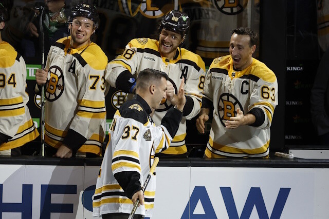 Patrice Bergeron has been skating, but does it really mean that he's thinking of making a comeback to the Boston Bruins this year?