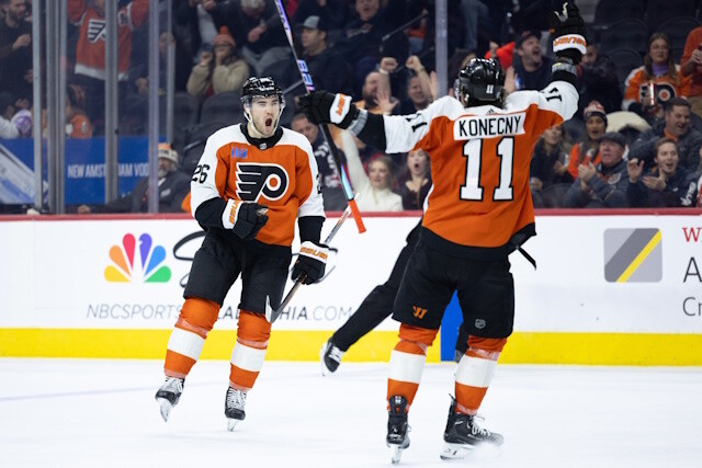 The Philadelphia Flyers have some coming UFAs they could trade, but they also wouldn't mind re-signing if it makes sense.