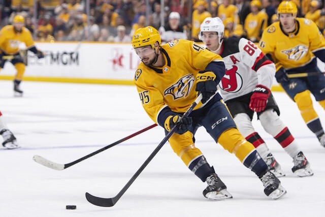 Nashville Predators Alexandre Carrier is in the second tier of potentially available defenseman behind Noah Hanifin and Chris Tanev.