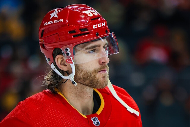 Who has the assets to acquire Noah Hanifin from the Calgary Flames? Who think they can extend him if they trade for him?