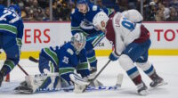 Gabriel Landeskog could return during the playoffs. Thomas Hertl will start skating in a couple weeks. Thatcher Demko out with a knee injury.