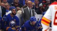 Buffalo Sabres coach likely back next season. Leafs Nick Robertson not enough to land an impact player. The Calgary Flames have cap space for free agency.