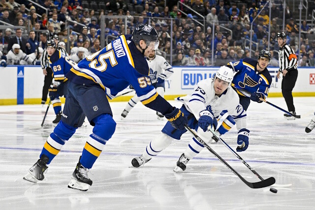 Have the Toronto Maple Leafs looked at St. Louis Blues Colton Parayko. Teams still kicking tires on Jakob Chychrun.