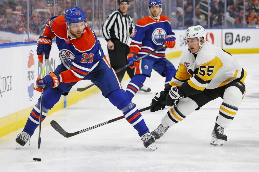 NHL: Pittsburgh Penguins at Edmonton Oilers