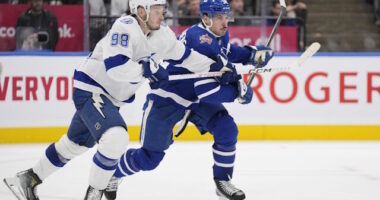 Mikhail Sergachev returns 80 days after fracturing his fibula and tibia. William Nylander returns but Auston Matthews pulled by doctors.