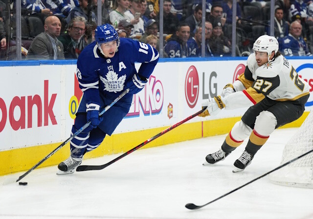 Four hypothetical Mitch Marner trades for the Toronto Maple Leafs. The Vegas Golden Knights face another cap crunch.