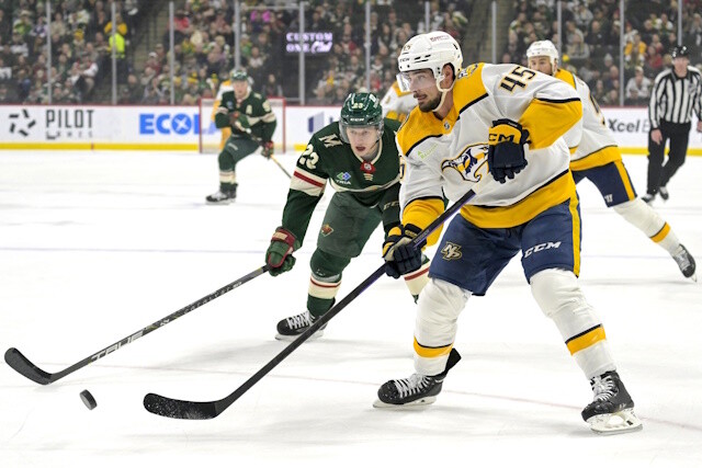 The Minnesota Wild would listen on Filip Gustavsson and Marco Rossi trade calls. On three pending Nashville Predators UFAs.