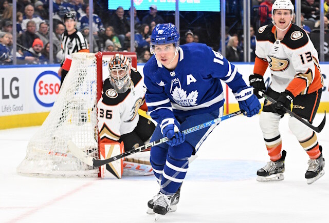 The Boston Bruins are making progress with an RFA goalie. Potential trade destinations for Toronto Maple Leafs Mitch Marner.