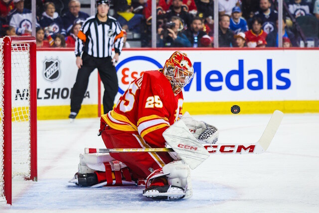 The New Jersey Devils have finally acquired goaltender Jacob Markstrom from the Calgary Flames for a 2025 first-round pick and Kevin Bahl.