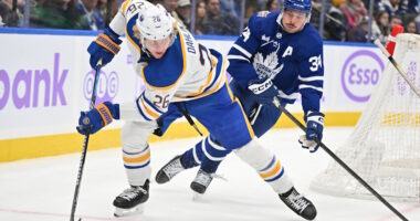 Elias Lindholm won't play this week. Rasmus Dahlin to return to practice. Auston Matthews leaves practice with an upper-body issue.