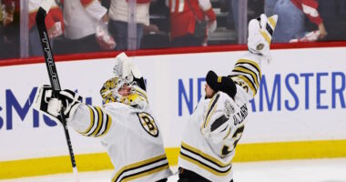 It was a good sign that RFA Jeremy Swayman was at the Boston Bruins Captains skate, but he still needs a deal and training camp is close.