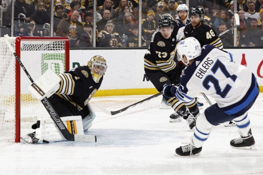 Time is ticking on the start of the season for the Boston Bruins and Jeremy Swayman. No need to panic yet over the Winnipeg Jets blue line.