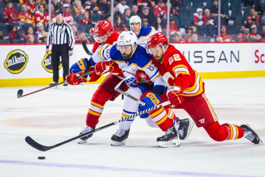 The Calgary Flames would move a first-round pick but only for a long-term option. Buffalo Sabres GM Kevyn Adams could be on the hot seat.