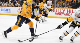 The Nashville Predators traded forward Philip Tomasino to the Pittsburgh Penguins for a 2027 fourth-round pick