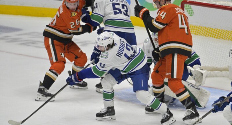 NHL: Vancouver Canucks at Anaheim Ducks