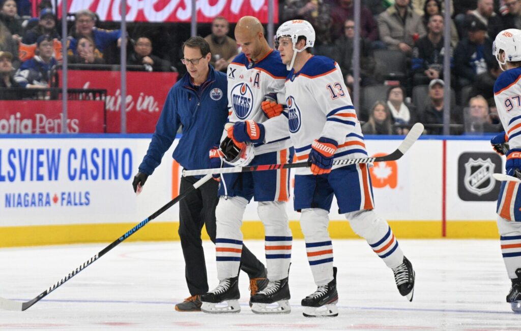 Darnell Nurse leaves after a hit to the head. Pyotr Kochetkov could be ready today. Maple Leafs aren't panicking about Auston Matthews.